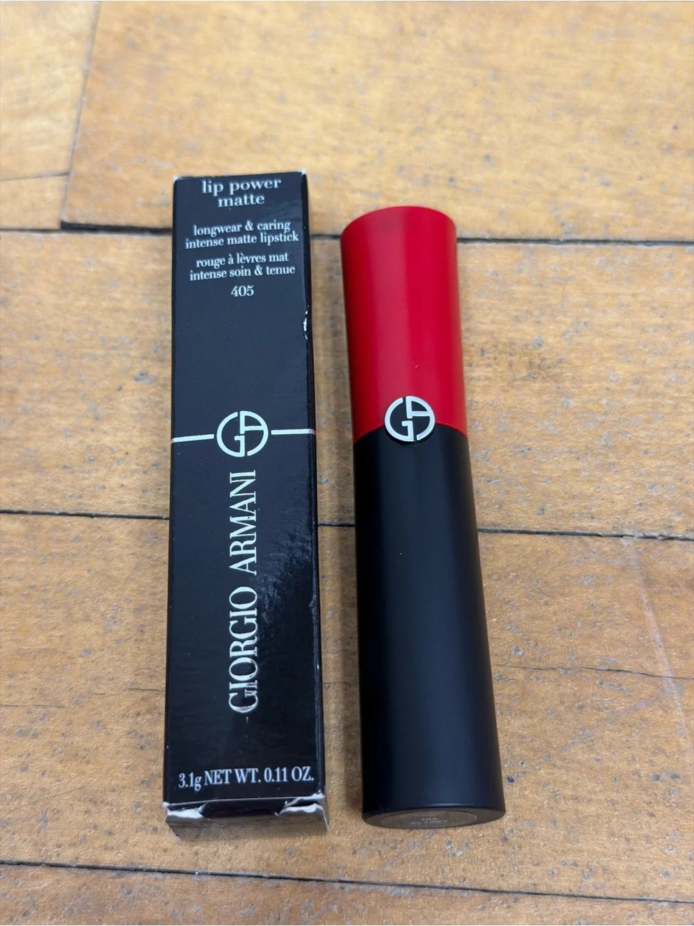 Giorgio Armani Lip Power Matte Longwear Lipstick - Vibrant Red 405